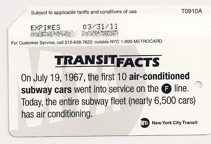 Transit Facts - The first 10 air conditioned subway cars